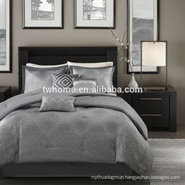 Madison Park Quinn Comforter Duvet Cover Jacquard Grey Bedding Set